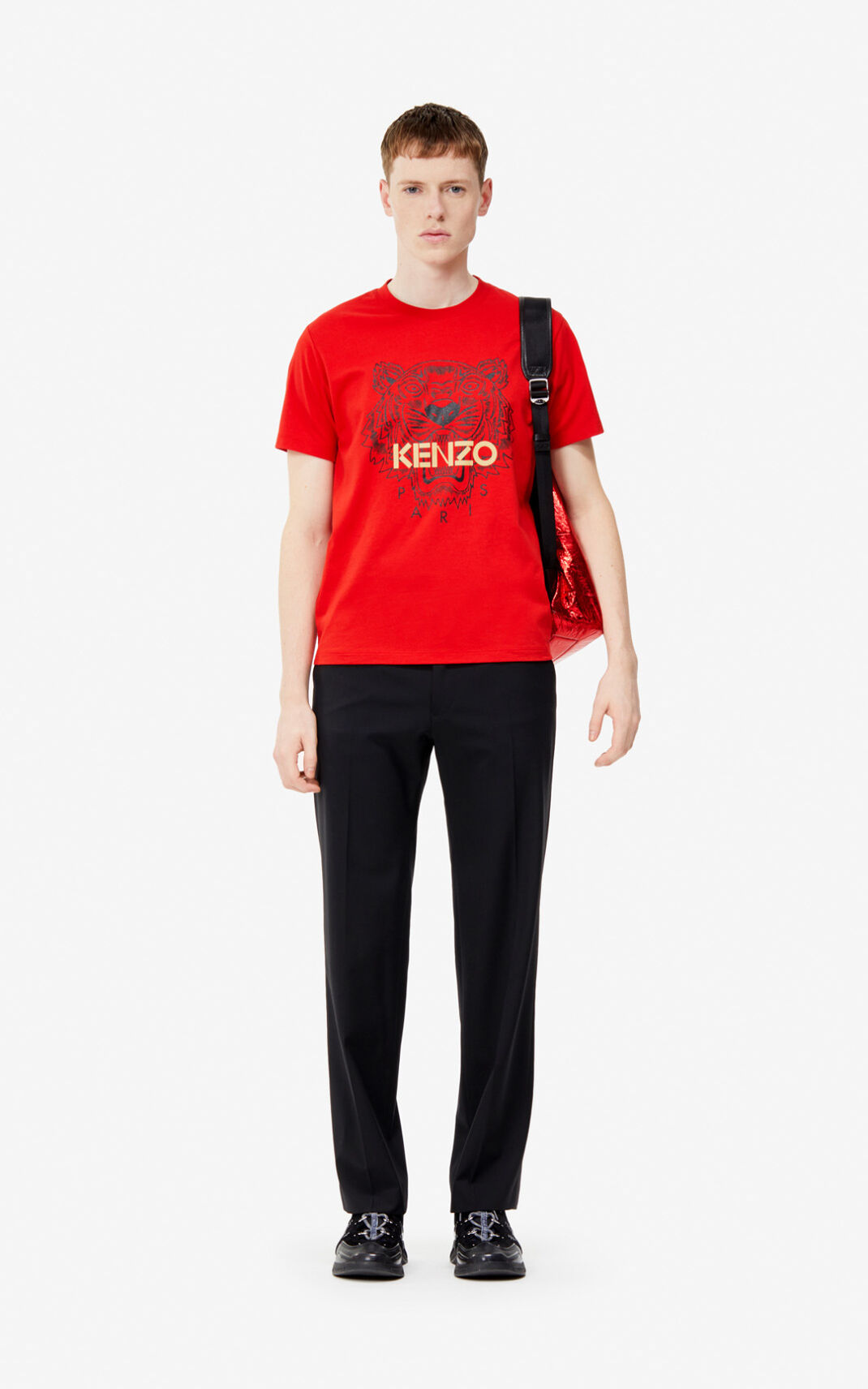 Kenzo Tiger Camisetas Hombre Rojas | 0243617-AF